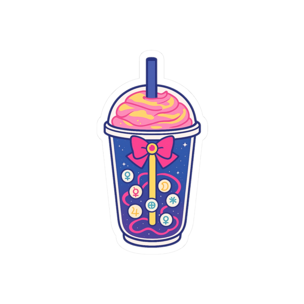 Sailor Moon Boba Sticker | Cute Chibi Vinyl Decal - alternate angle 3, merchandise