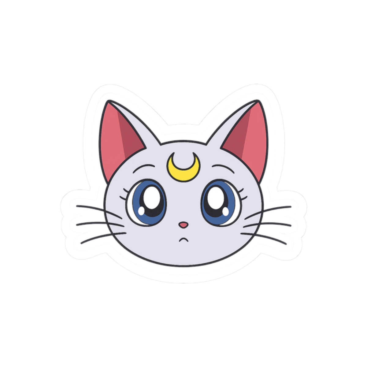 Sailor Moon Artemis Cute Cat Sticker | Adorable Vinyl Decal - alternate angle 3, merchandise