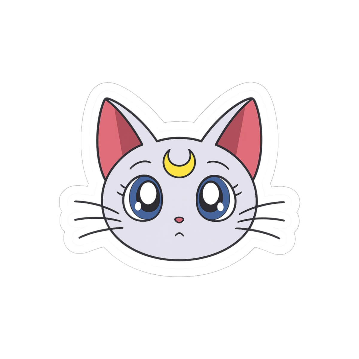 Sailor Moon Artemis Cute Cat Sticker | Adorable Vinyl Decal - alternate angle 1, merchandise