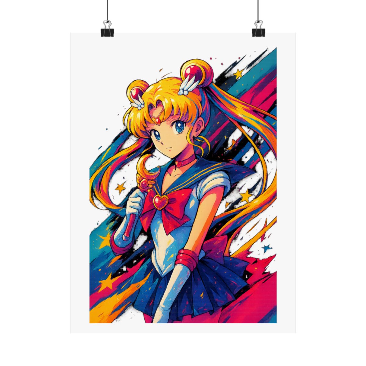 Moonlight Power Sailor Moon Poster | Anime Wall Art Print - alternate angle 5, merchandise
