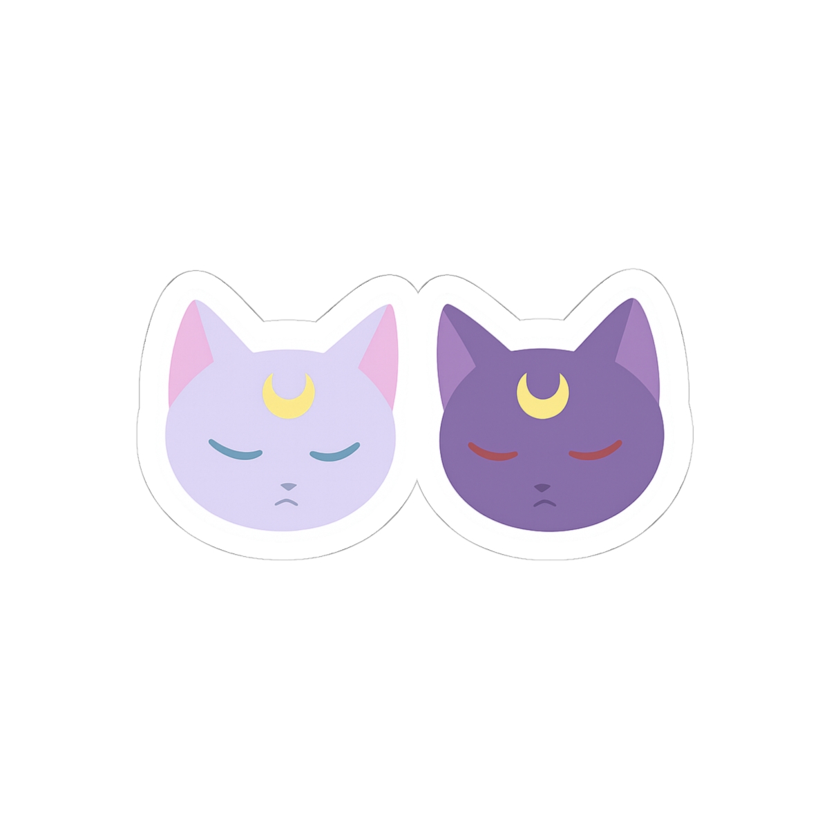 Luna and Artemis Sticker | Cute Sailor Moon Vinyl Decal