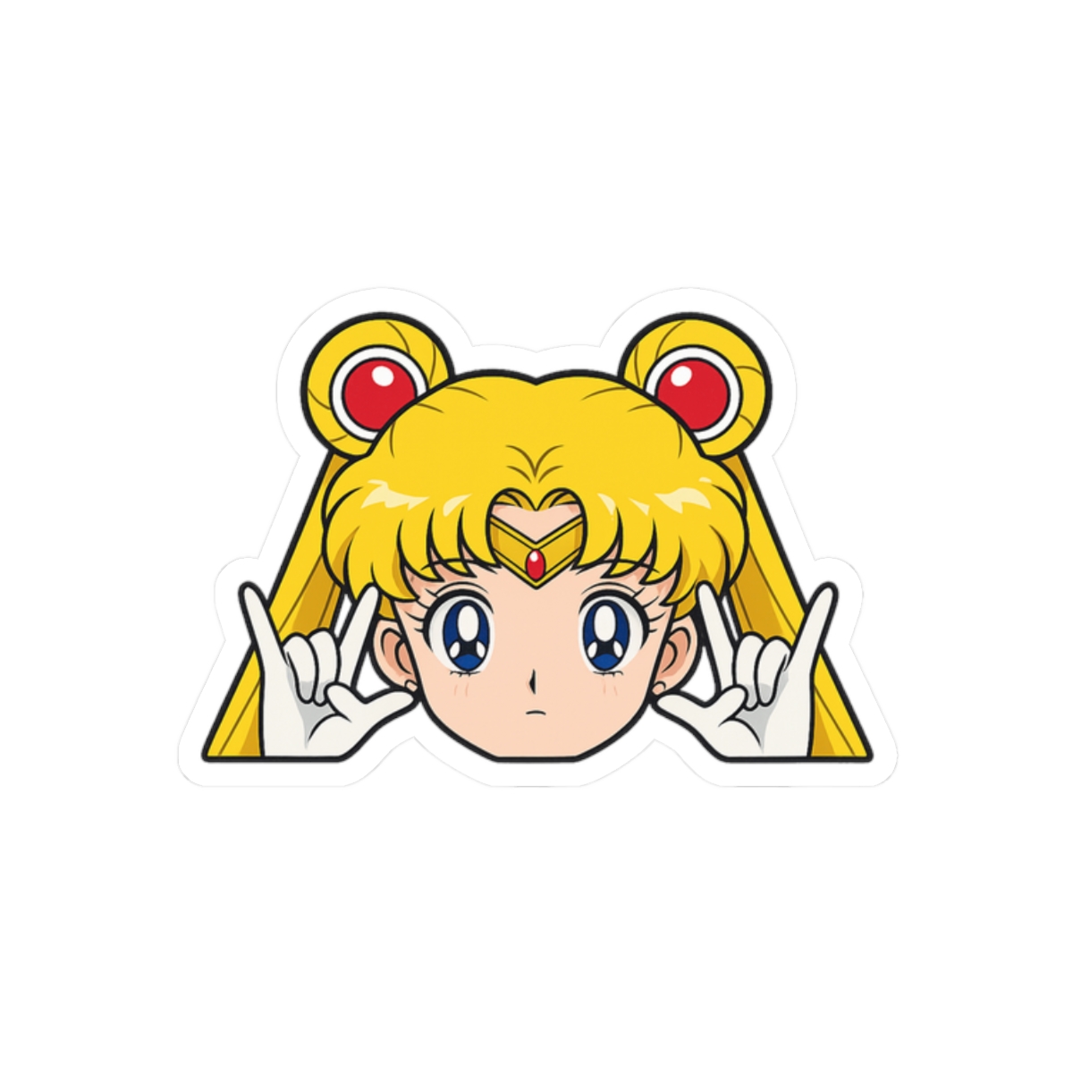 Sailor Moon Peeker Sticker | Cute Anime Vinyl Decal - alternate angle 3, merchandise