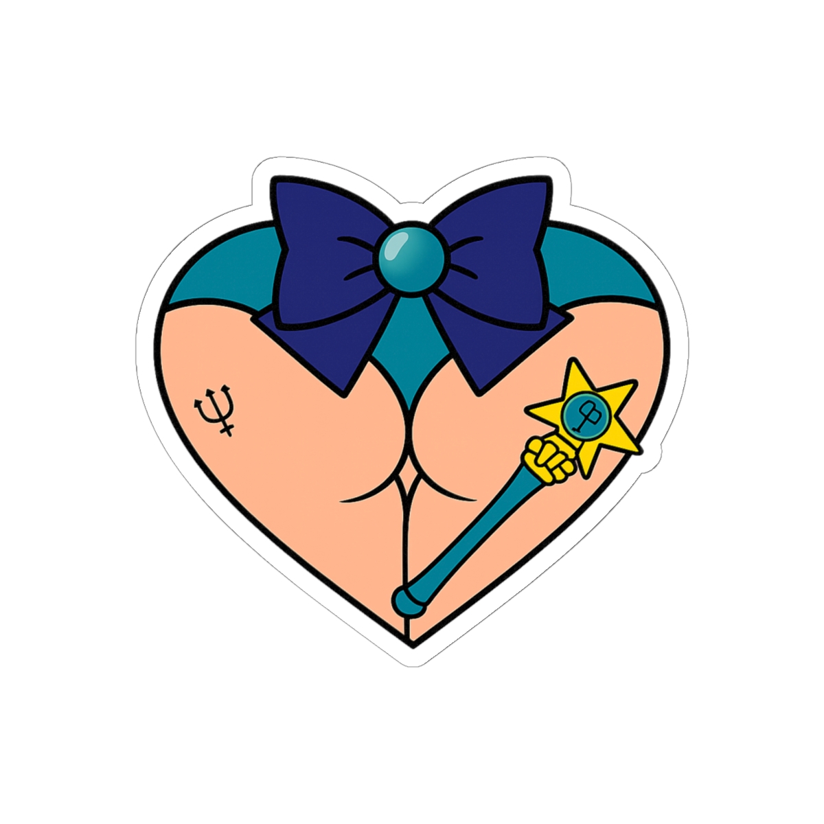 Sailor Neptune Booty Sticker | Cute Anime Vinyl Decal