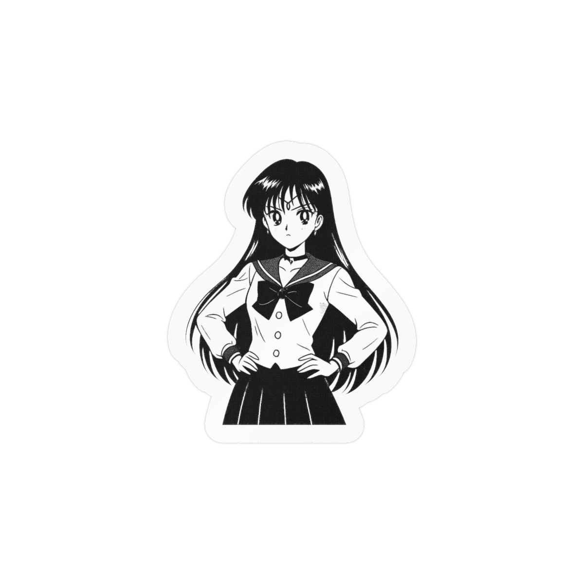 Sailor Mars Rei Hino Anime Sticker | Cute Vinyl Decal - alternate angle 1, merchandise