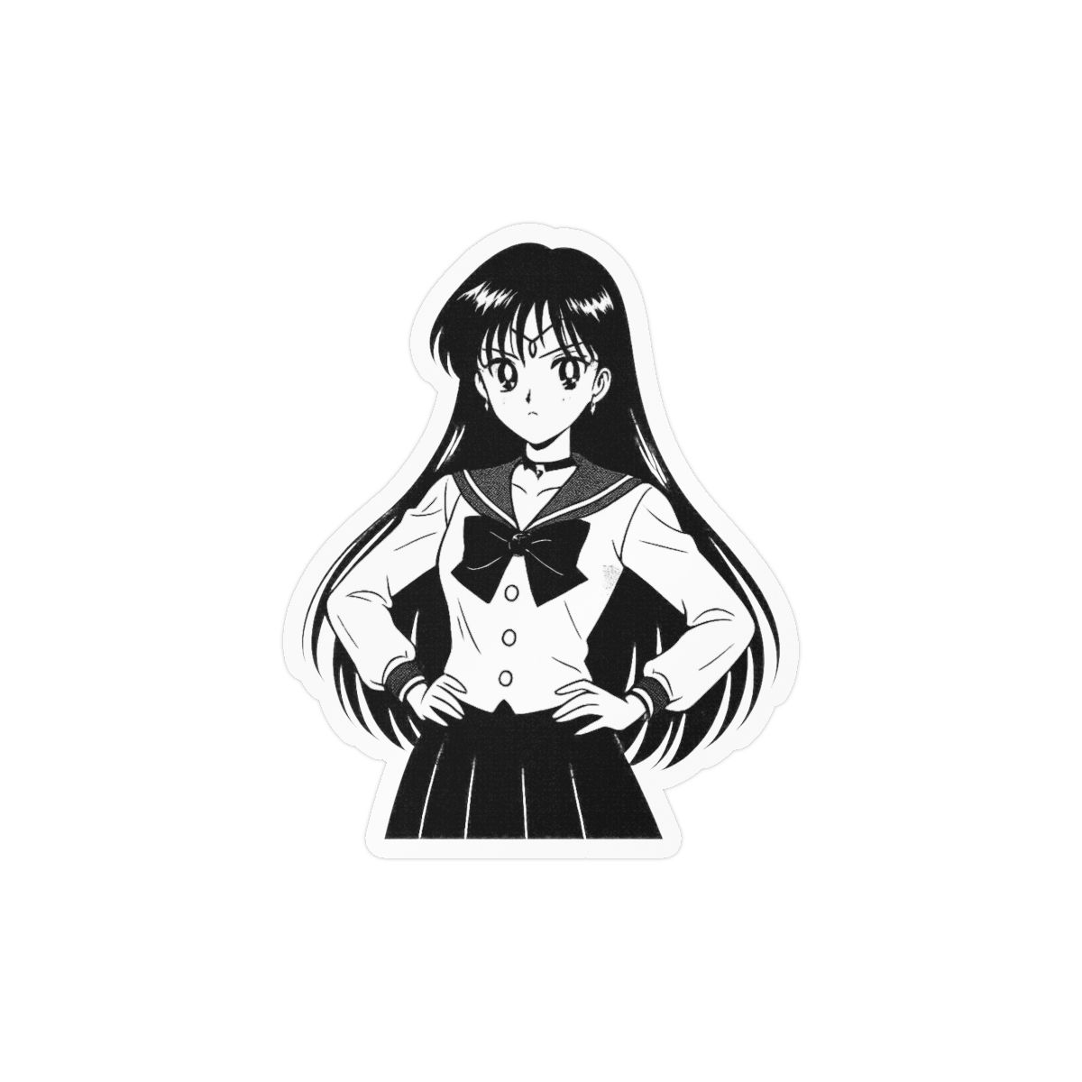 Sailor Mars Rei Hino Anime Sticker | Cute Vinyl Decal - alternate angle 3, merchandise