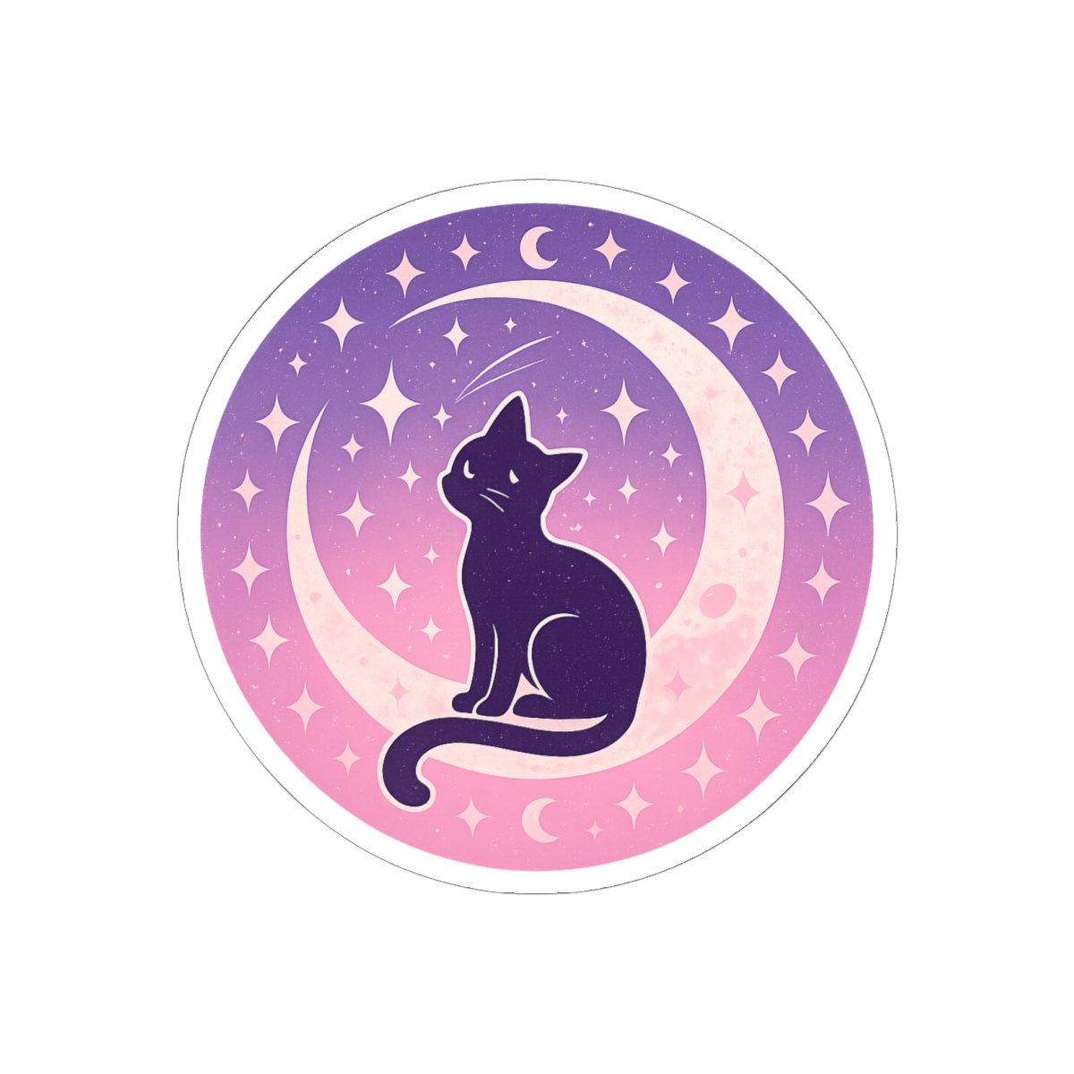 Sailor Moon Luna Cat Sticker | Kawaii Anime Vinyl Decal