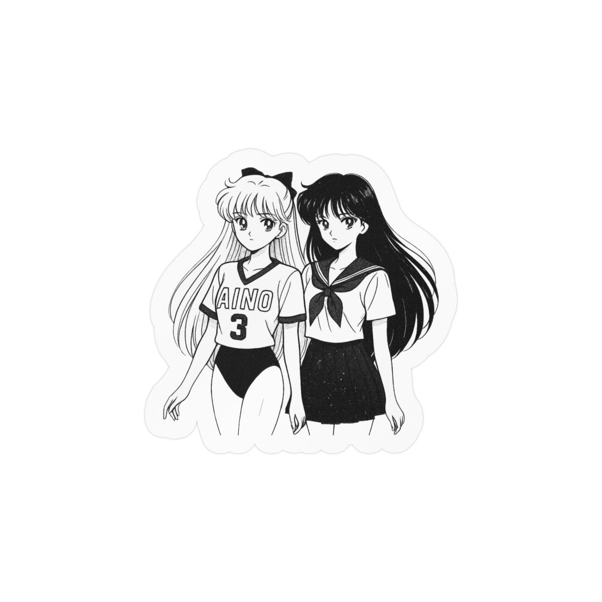 Sailor Moon Minako & Rei Stickers | Cute Anime Vinyl Decals - alternate angle 2, merchandise