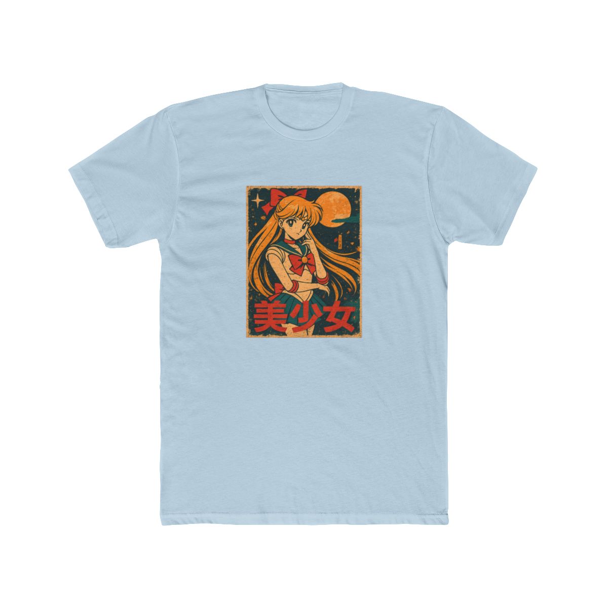 Sailor Venus Vintage Anime Poster T-Shirt - alternate angle 3, merchandise