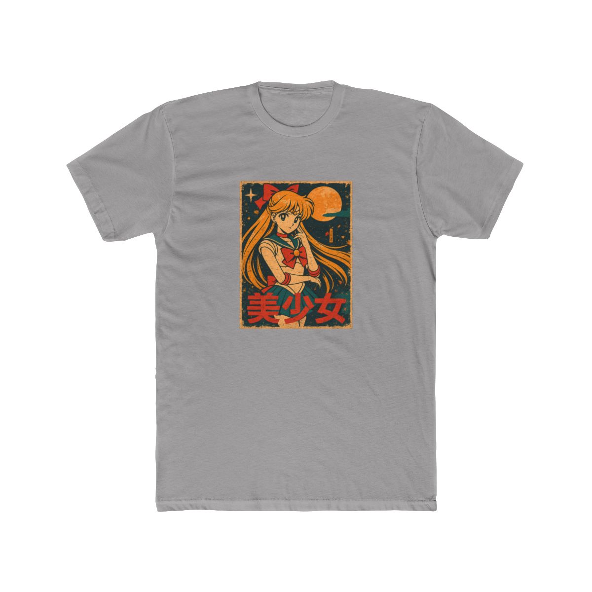 Sailor Venus Vintage Anime Poster T-Shirt - alternate angle 4, merchandise