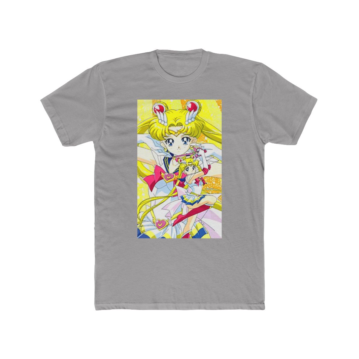 Black T Shirt featuring a rainbow-coloured line drawing of five anime characters within a diamond shape. The text "Sailor Neptune" is written in a stylised font below the diamond