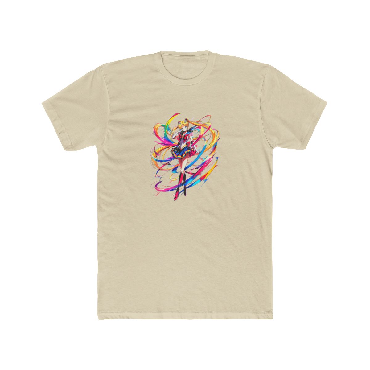 Sailor Moon Rainbow Art T Shirt - alternate angle 4, merchandise