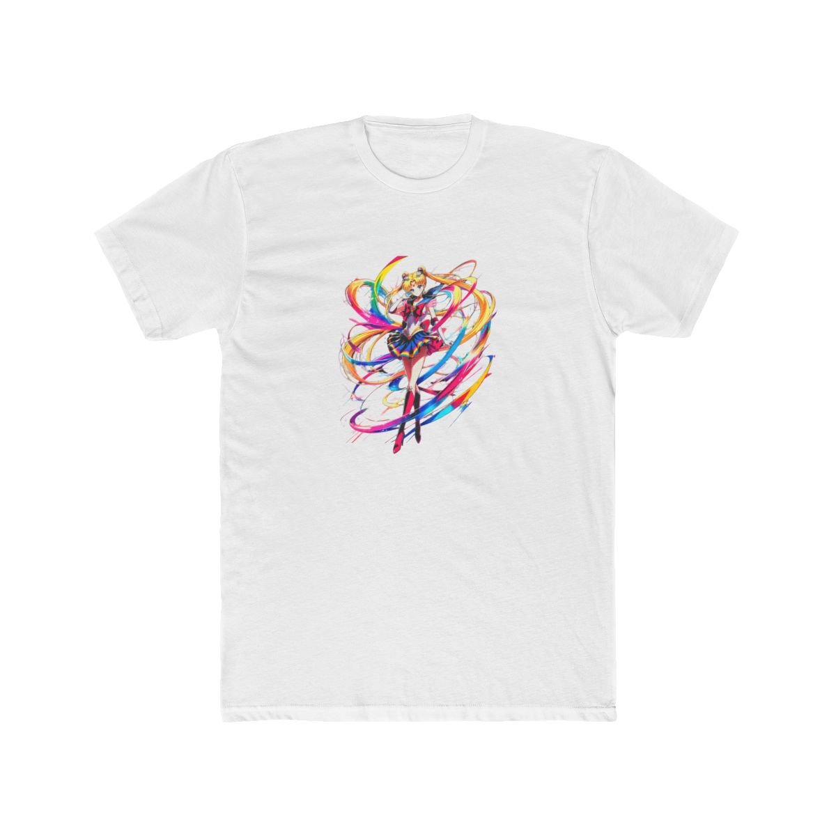 Sailor Moon Rainbow Art T Shirt - alternate angle 3, merchandise