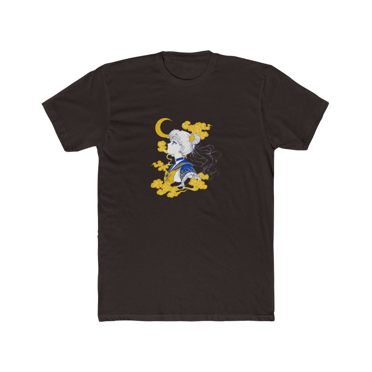 Sailor Moon Manga Character with Moon and Clouds T Shirt - alternate angle 3, merchandise
