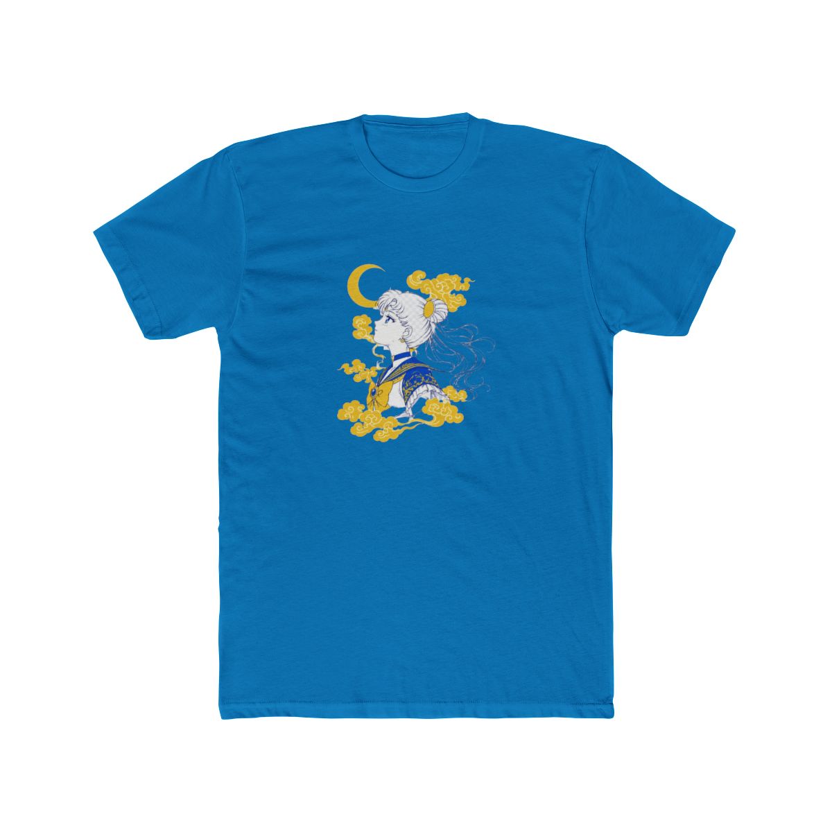 Sailor Moon Manga Character with Moon and Clouds T Shirt - alternate angle 2, merchandise
