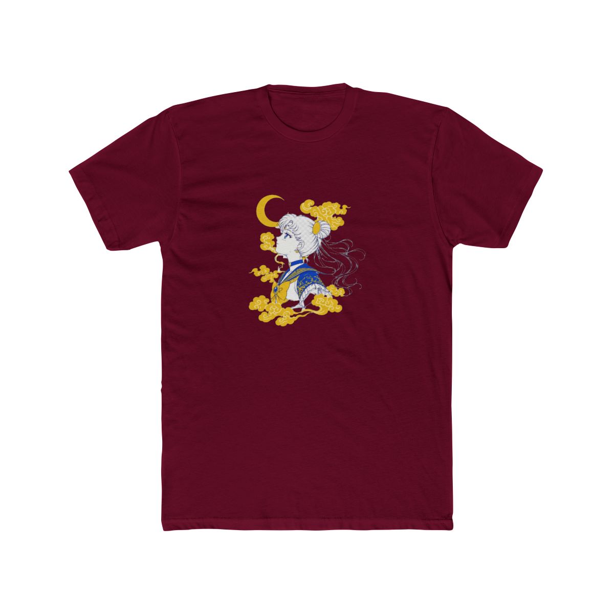 Sailor Moon Manga Character with Moon and Clouds T Shirt - alternate angle 4, merchandise
