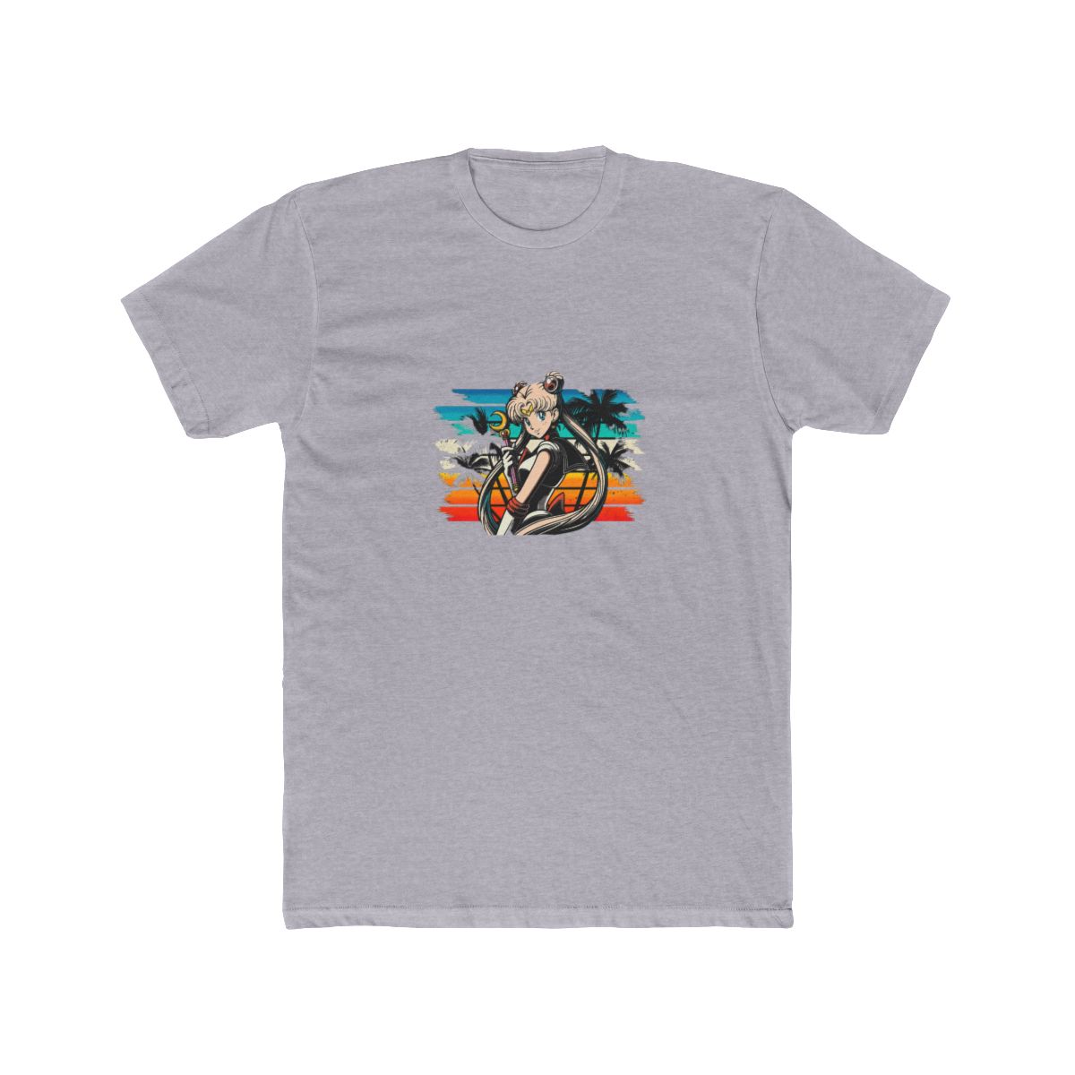 Sailor Moon with Moon Wand Fan T Shirt - alternate angle 5, merchandise