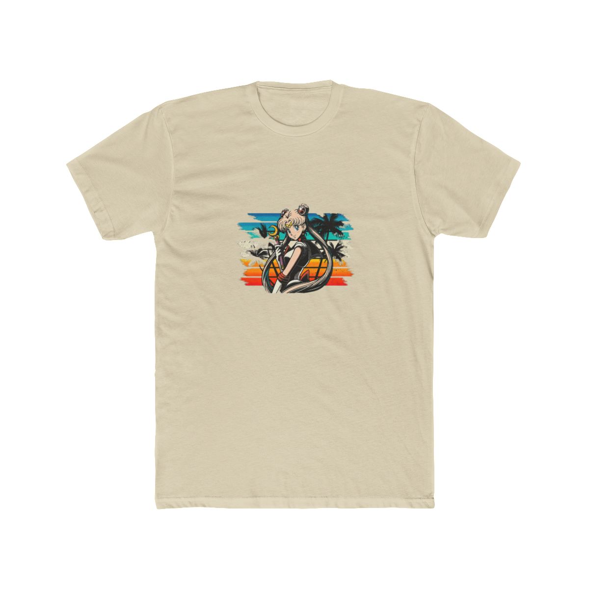 Sailor Moon with Moon Wand Fan T Shirt - alternate angle 4, merchandise