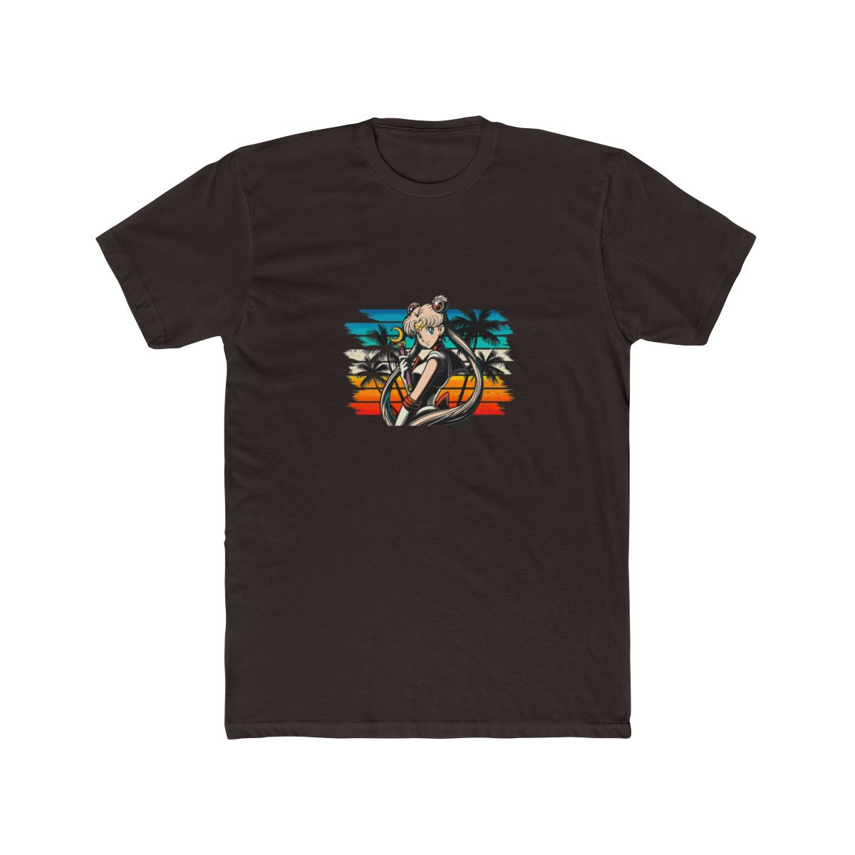 Sailor Moon with Moon Wand Fan T Shirt - alternate angle 3, merchandise