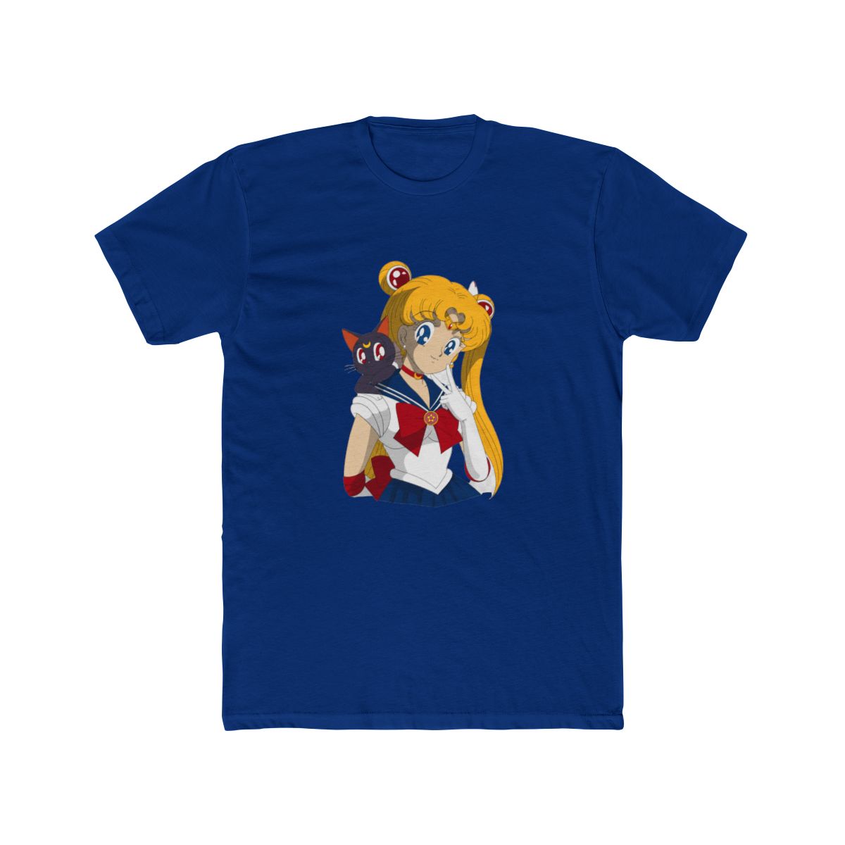Sailor Moon with Luna Cat Cool Art Design T Shirt - alternate angle 4, merchandise