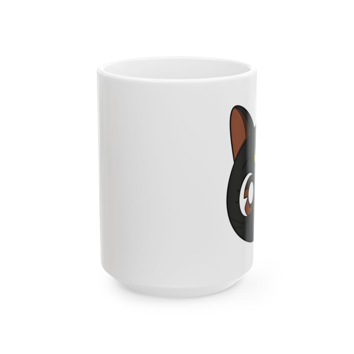 ABYSTYLE Sailor Moon Luna 3D Ceramic Coffee Tea Mug 11.5 Oz. With Removable Lid Anime Manga Drinkware Home & Kitchen Essential Gifts - alternate angle 1, merchandise