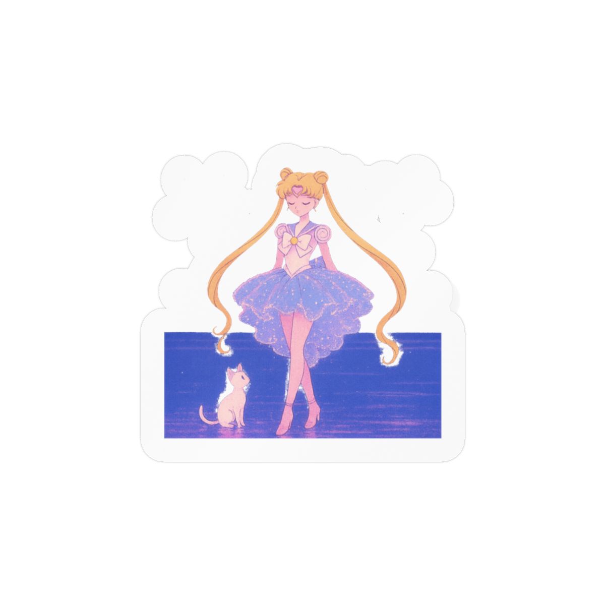80s Vaporwave Sailor Moon Sticker | Kawaii Neon Decal - Official Stickers merchandise