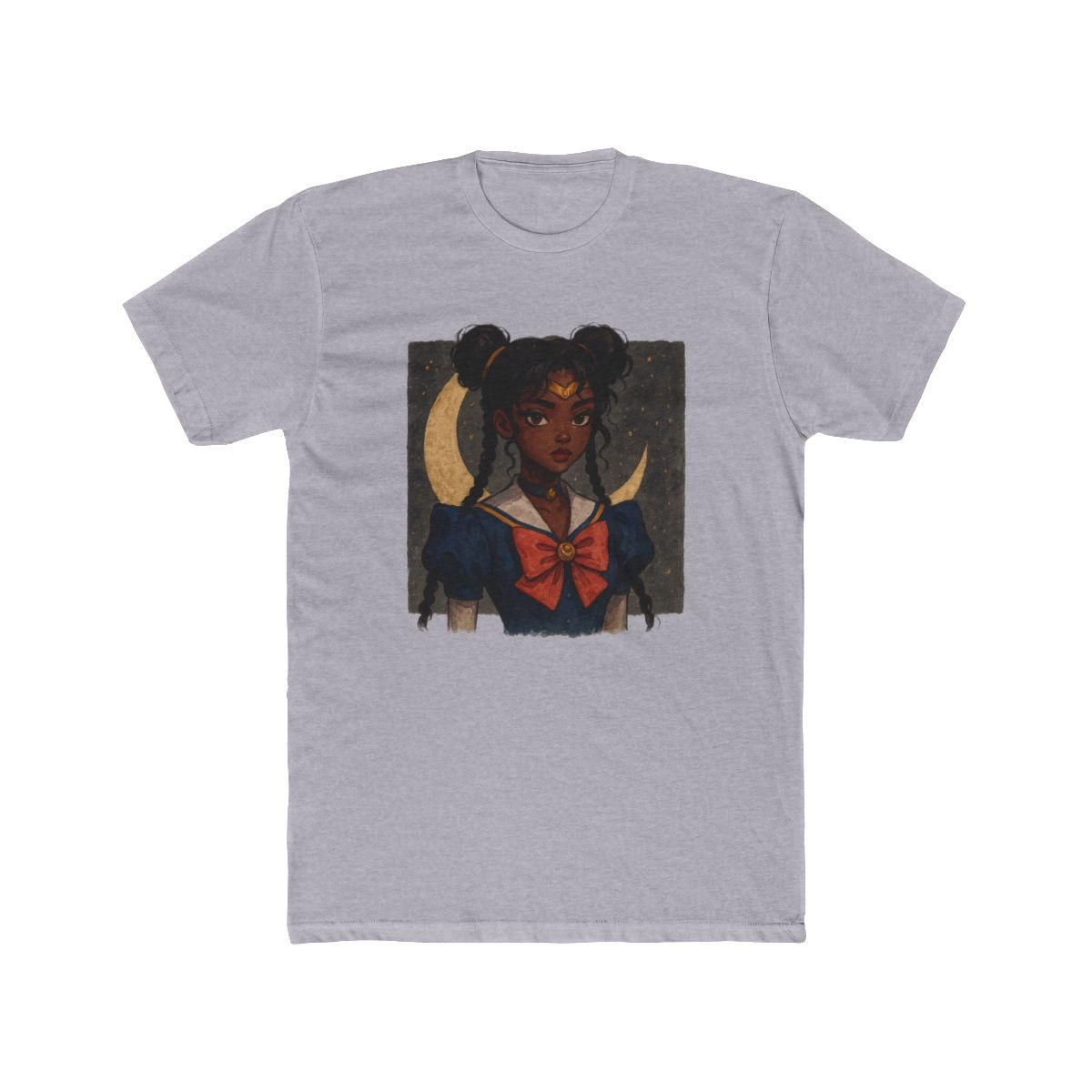 Sailor Moon Usagi Star Locket Black T Shirt - alternate angle 2, merchandise