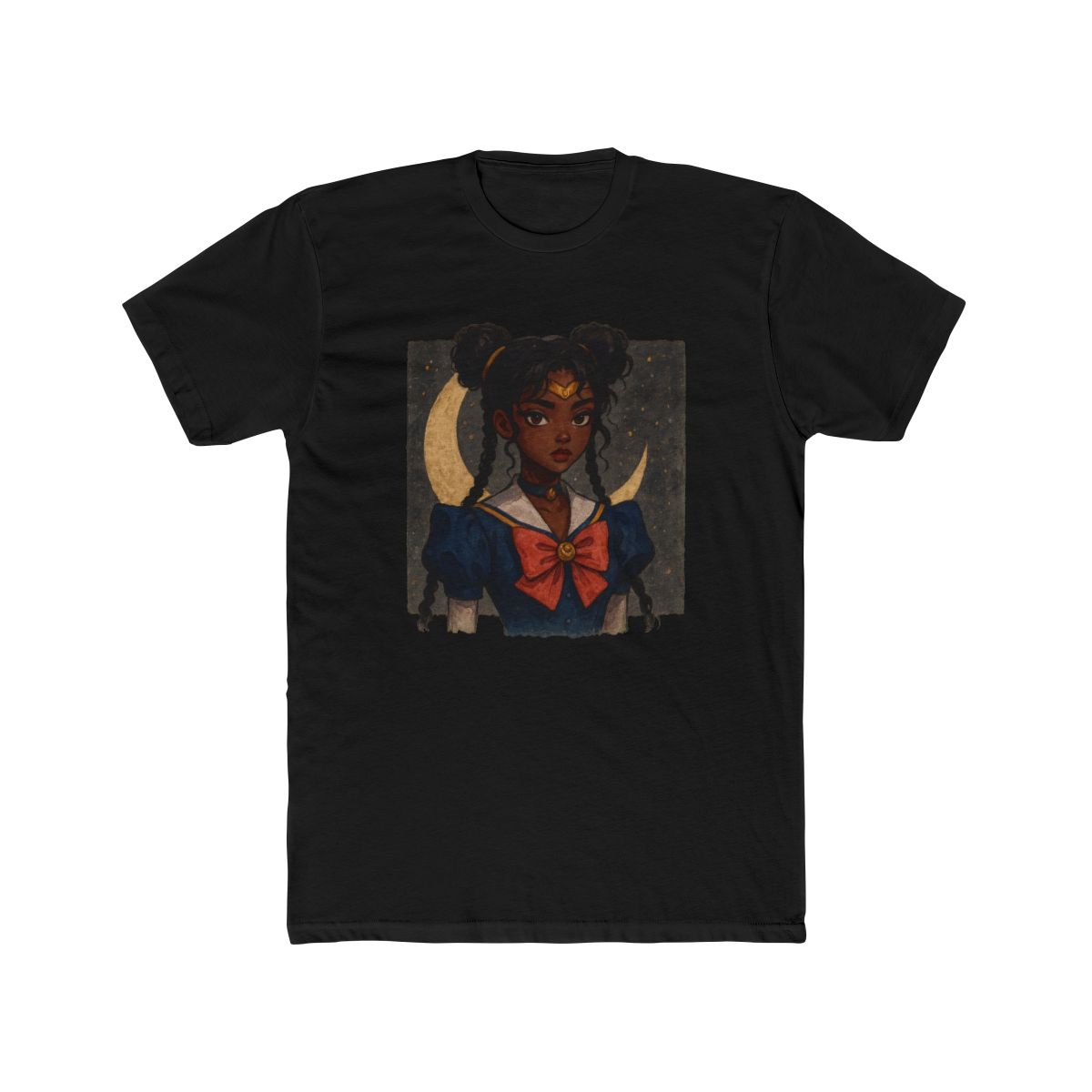Sailor Moon Usagi Star Locket Black T Shirt